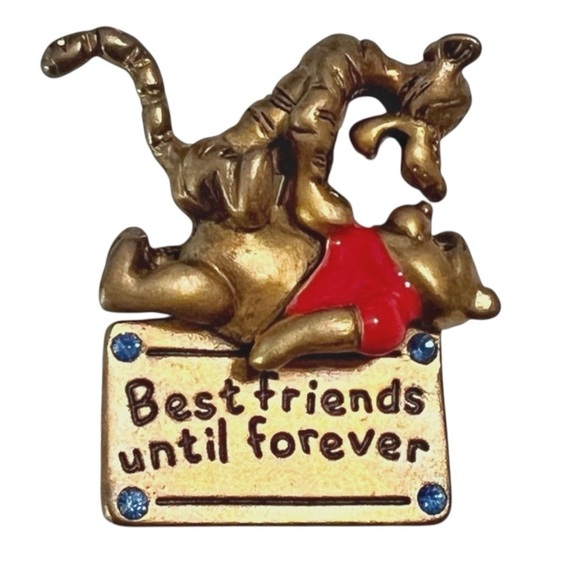 Disney Jewelry - Vintage Winnie the Pooh and Tigger “Best Friends Until Forever” Brooch